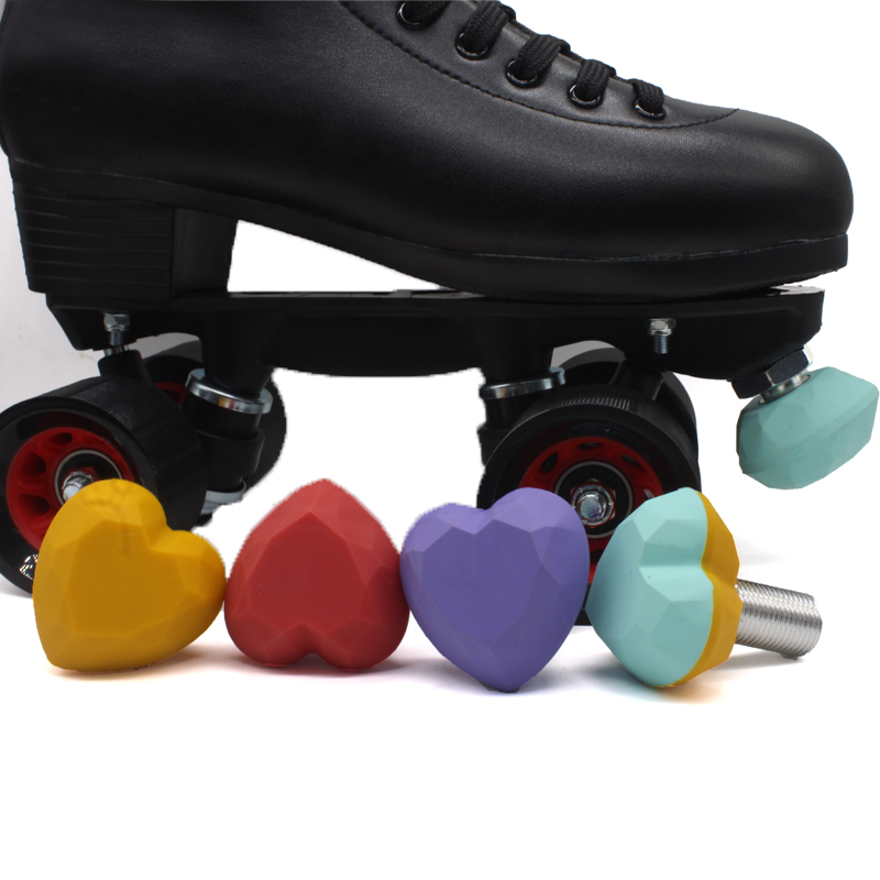Venda direta da fábrica personalizada coração diamante forma ajustável toe roller skate cor pura